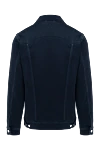 Blue denim jacket for men Scissor Scriptor - worn effect. four pockets. 70% cotton, 28% polyester, 2% elastane. buttons. Country of manufacture: Italy. Care: specialized cleaning - photo 6