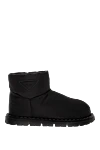 Prada Black nylon ugg boots for women - logo. 100% nylon. Country of origin: Italy. Care: specialized cleaning - photo 1