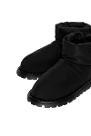 Prada Black nylon ugg boots for women - logo. 100% nylon. Country of origin: Italy. Care: specialized cleaning - photo 5