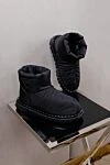 Black nylon ugg boots for women Prada - logo. 100% nylon. Country of origin: Italy. Care: specialized cleaning - photo 6