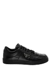 Prada Sneakers made of genuine leather black for men - perforation. 100% genuine leather. Closure: lace. Country of manufacture: Italy. Care: specialized cleaning - photo 1