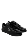 Prada Sneakers made of genuine leather black for men - perforation. 100% genuine leather. Closure: lace. Country of manufacture: Italy. Care: specialized cleaning - photo 3