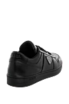 Sneakers made of genuine leather black for men Prada - perforation. 100% genuine leather. Closure: lace. Country of manufacture: Italy. Care: specialized cleaning - photo 4