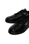 Prada Sneakers made of genuine leather black for men - perforation. 100% genuine leather. Closure: lace. Country of manufacture: Italy. Care: specialized cleaning - photo 5