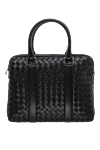 Bottega Veneta Shoulder bag made of genuine leather black - woven leather. 100% genuine leather. Closure: zipper. front zip pocket. Country of manufacture: Italy. Care: specialized cleaning - photo 1