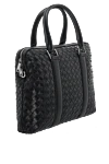 Bottega Veneta Shoulder bag made of genuine leather black - woven leather. 100% genuine leather. Closure: zipper. front zip pocket. Country of manufacture: Italy. Care: specialized cleaning - photo 3