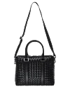 Bottega Veneta Shoulder bag made of genuine leather black - woven leather. 100% genuine leather. Closure: zipper. front zip pocket. Country of manufacture: Italy. Care: specialized cleaning - photo 5