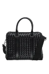 Shoulder bag made of genuine leather black Bottega Veneta - woven leather. 100% genuine leather. Closure: zipper. front zip pocket. Country of manufacture: Italy. Care: specialized cleaning - photo 6