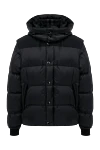 Burberry Black polyamide down jacket for men - hood. two pockets. Insulation: 100% down. buttons. 100% polyamide. Country of manufacture: Italy. Care: specialized cleaning - photo 1