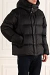 Burberry Black polyamide down jacket for men - hood. two pockets. Insulation: 100% down. buttons. 100% polyamide. Country of manufacture: Italy. Care: specialized cleaning - photo 3