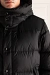 Burberry Black polyamide down jacket for men - hood. two pockets. Insulation: 100% down. buttons. 100% polyamide. Country of manufacture: Italy. Care: specialized cleaning - photo 5