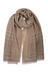 Burberry Шарф из шерсти и шелка бежевый женский из шерсти и шелка - клетчатый узор. 46% шерсть, 36% хлопок, 18% шелк. Страна производитель: Италия. Уход: специализированная чистка - фото 1