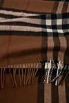 Burberry Шарф из кашемира коричневый женский - клетчатый узор. 100% кашемир. Страна производитель: Италия. Уход: специализированная чистка - фото 3