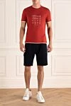 Футболка из хлопка красная мужская красная Brunello Cucinelli - 100% хлопок. Страна производитель: Италия. Уход: специализированная чистка - фото 2