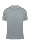 Brunello Cucinelli Gray cotton and silk T-shirt for men - 40% cotton, 60% silk. Country of origin: Italy. Care: specialized cleaning - photo 1