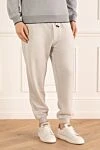 Brunello Cucinelli Cashmere pants gray for men - 100% cashmere. Country of origin: Italy. Care: specialized cleaning - photo 3