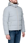 Eleventy Gray jacket for men - zipper. Decoration: hood. two side pockets, sleeve pocket. 52% linen, 48% polyamide, polyester. Country of origin: Italy. Care: specialized cleaning - photo 3