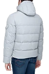 Gray jacket for men Eleventy - zipper. Decoration: hood. two side pockets, sleeve pocket. 52% linen, 48% polyamide, polyester. Country of origin: Italy. Care: specialized cleaning - photo 4