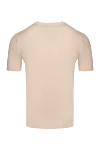 Men's beige cotton and elastane T-shirt Cesare di Napoli - 80% cotton, 20% elastane. Country of manufacture: Italy. Care: specialized cleaning - photo 6