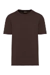 Cesare di Napoli T-shirt made of cotton and elastane, brown for men - 80% cotton, 20% elastane. Country of manufacture: Italy. Care: specialized cleaning - photo 1