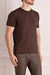 Cesare di Napoli T-shirt made of cotton and elastane, brown for men - 80% cotton, 20% elastane. Country of manufacture: Italy. Care: specialized cleaning - photo 3