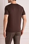 T-shirt made of cotton and elastane, brown for men Cesare di Napoli - 80% cotton, 20% elastane. Country of manufacture: Italy. Care: specialized cleaning - photo 4