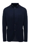 Loro Piana Blue wool and silk jacket for men - 70% wool, 30% silk. Country of origin: Italy. Care: specialized cleaning - photo 1