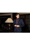 Blue wool and silk jacket for men Loro Piana - 70% wool, 30% silk. Country of origin: Italy. Care: specialized cleaning - photo 8