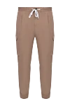 PT01 (Pantaloni Torino)  Men's beige trousers - 92% cotton, 6% cashmere, 2% elastane. Country of origin: Italy. Care: specialized cleaning - photo 1