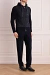 Cesare di Napoli Men's blue walking suit - 45% wool, 30% viscose, 25% cashmere. Country of manufacture: Italy. Care: specialized cleaning - photo 3