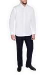  Men's white cotton shirt Alessandro Gherardi - 100% cotton. Closure: buttons. Country of origin: Italy. Care: specialized cleaning - photo 2