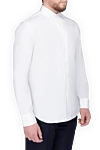 Alessandro Gherardi  Men's white cotton shirt - 100% cotton. Closure: buttons. Country of origin: Italy. Care: specialized cleaning - photo 3