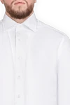 Alessandro Gherardi  Men's white cotton shirt - 100% cotton. Closure: buttons. Country of origin: Italy. Care: specialized cleaning - photo 5