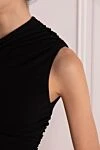 The Andamane Women's black viscose dress - sleeveless, one shoulder. 95% viscose, 5% elastane. Country of manufacture: Italy. Care: specialized cleaning - photo 5