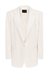 The Andamane White polyester jacket for women - 100% polyester. three pockets. buttons. Country of origin: Italy. Care: specialized cleaning - photo 1