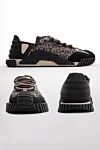 Dolce & Gabbana Men's brown jacquard sneakers - 30% cotton 20% calfskin 20% polyurethane 10% elastane 10% polyamide 10% polyester. inner material 37% polyamide 20% elastane 20% polyester 10% calfskin 10% goatskin 3% polyurethane. Closure: laces. Insoles: calfskin. Country of manufacture: Italy. Care: specialized cleaning - photo 7