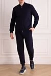 Костюм прогулочный из хлопка и полиамида мужской синий Brunello Cucinelli - 93% хлопок, 7% полиамид. молния. Страна производитель: Италия. Уход: специализированная чистка - фото 2