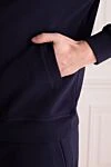 Brunello Cucinelli Костюм прогулочный из хлопка и полиамида мужской синий - 93% хлопок, 7% полиамид. молния. Страна производитель: Италия. Уход: специализированная чистка - фото 5