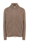 Svevo Beige cashmere cardigan for men - 100% cashmere,. Closure: zipper. Country of manufacture: Italy. Care: specialized cleaning - photo 1