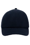 Svevo Blue cashmere cap for men - logo. 100% cashmere. Country of manufacture: Italy. Care: specialized cleaning - photo 1