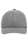 Svevo Gray cashmere cap for men - logo. 100% cashmere. Country of manufacture: Italy. Care: specialized cleaning - photo 1