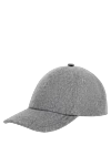 Svevo Gray cashmere cap for men - logo. 100% cashmere. Country of manufacture: Italy. Care: specialized cleaning - photo 3