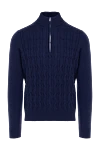 Cesare di Napoli Cashmere troyer blue men's - 100% cashmere. Closure: zipper. Country of manufacture: Italy. Care: specialized cleaning - photo 1