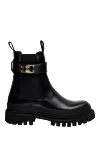 Dolce & Gabbana Boots made of genuine leather for women black - buckle with logo. 100% genuine leather. Outsole: high tread. Country of origin: Italy. Care: specialized cleaning - photo 1