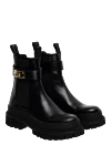 Dolce & Gabbana Boots made of genuine leather for women black - buckle with logo. 100% genuine leather. Outsole: high tread. Country of origin: Italy. Care: specialized cleaning - photo 3