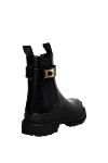 Boots made of genuine leather for women black Dolce & Gabbana - buckle with logo. 100% genuine leather. Outsole: high tread. Country of origin: Italy. Care: specialized cleaning - photo 4