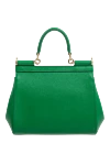 Women's calfskin bag green Dolce & Gabbana - branded plate with two types of galvanic coating. 100% Dauphine calfskin:. Dimensions: 18.5 ? 20 ? 10 cm (height ? length ? width). Handle: Handle and removable, adjustable shoulder strap in Dauphine calfskin. inside pocket. double hidden magnet. Country of manufacture: Italy. Care: specialized cleaning - photo 4