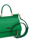 Dolce & Gabbana Women's calfskin bag green - branded plate with two types of galvanic coating. 100% Dauphine calfskin:. Dimensions: 18.5 ? 20 ? 10 cm (height ? length ? width). Handle: Handle and removable, adjustable shoulder strap in Dauphine calfskin. inside pocket. double hidden magnet. Country of manufacture: Italy. Care: specialized cleaning - photo 5