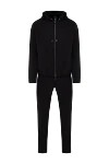 Tombolini Men's walking suit black - logo. hood. 70% polyester, 24% viscose, 6% elastane. zipper, drawstring. two side pockets. Country of manufacture: Italy. Care: specialized cleaning - photo 1