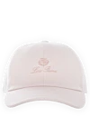 Loro Piana Men's cashmere cap, pink - brand logo. 100% cashmere. Country of manufacture: Italy. Care: specialized cleaning - photo 1